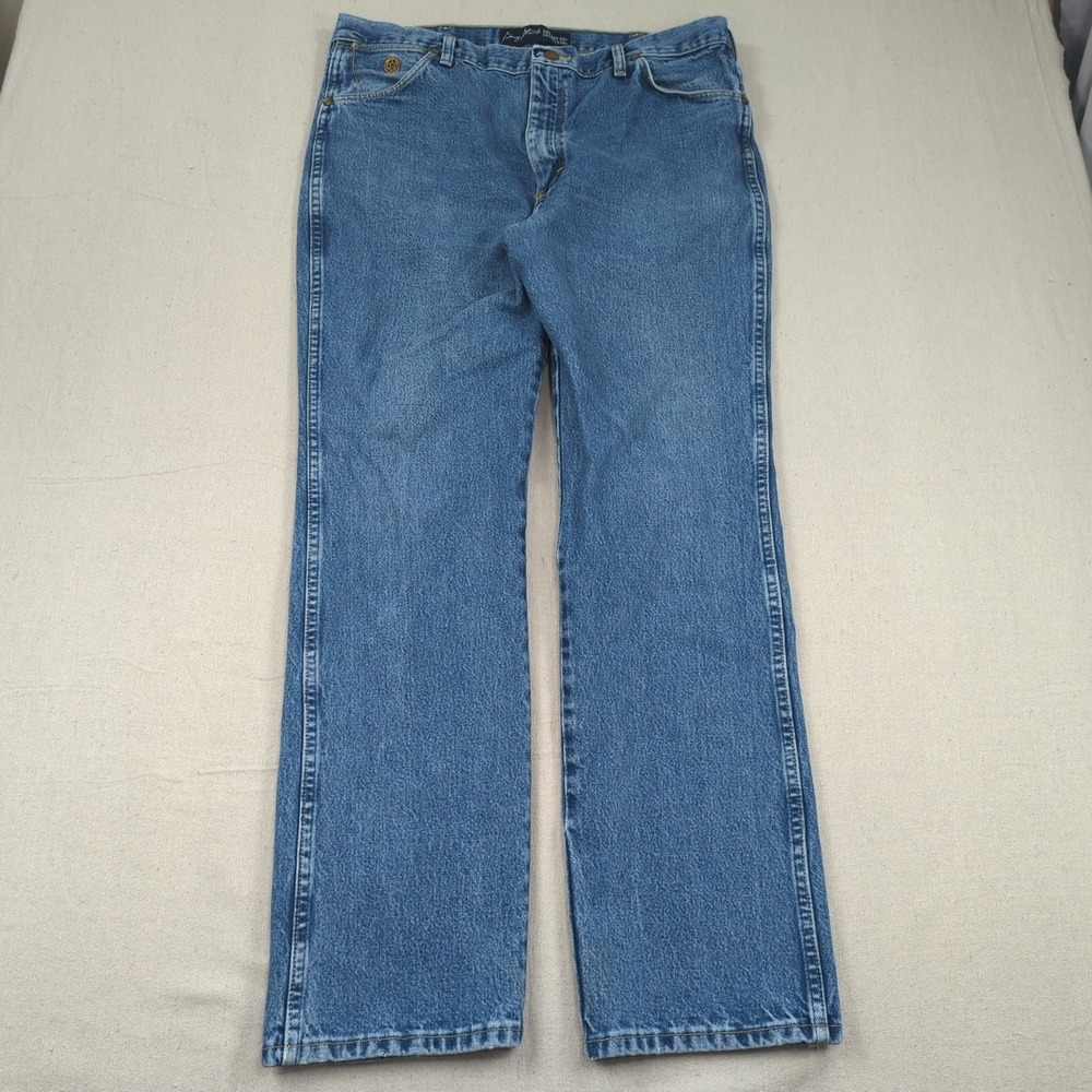 Wrangler Jeans Mens 38x32 Blue‎ George Strait Cowboy Cut 936 Western Faded